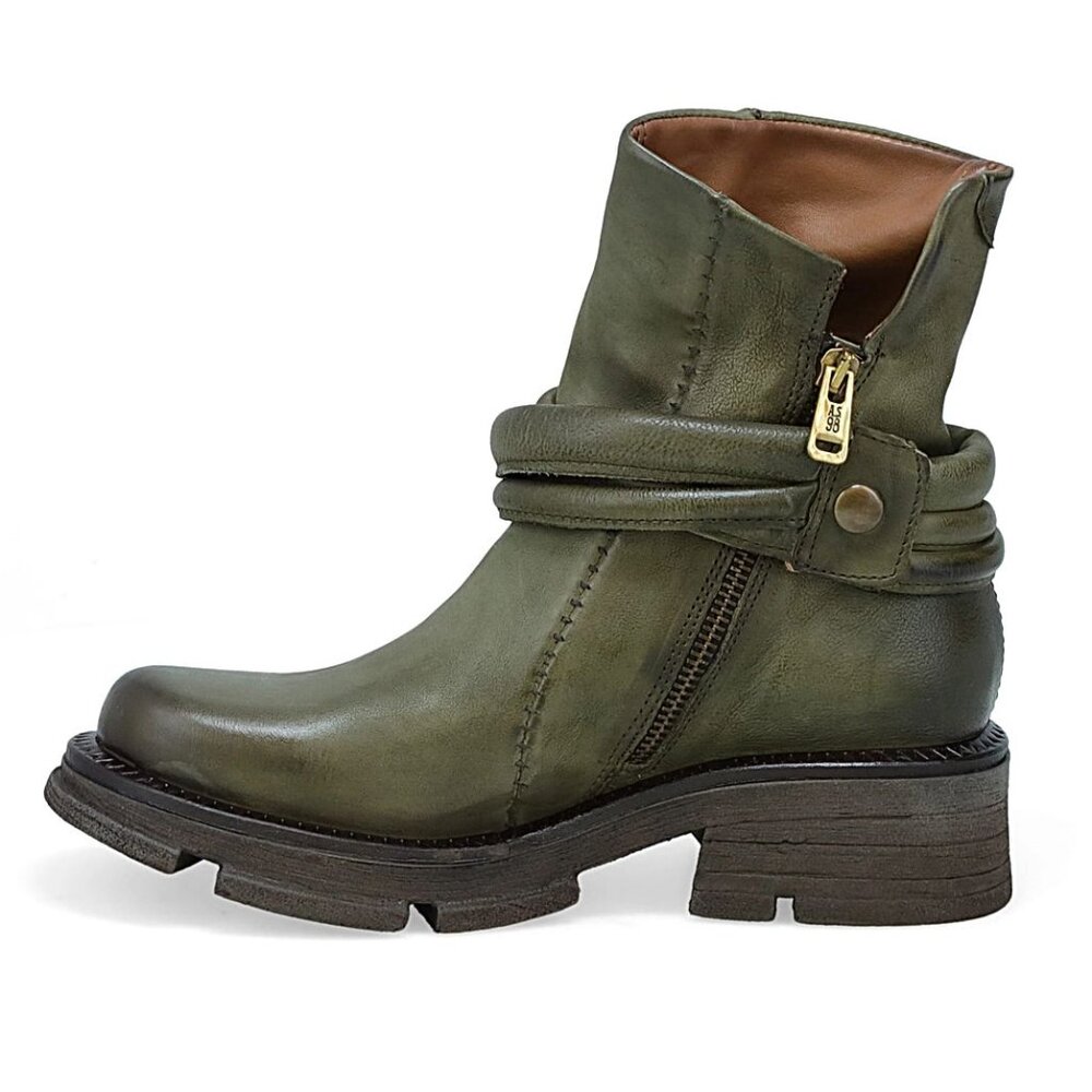 A.S.98 Linder Chunky Platform BOOTS Size 39 8.5 9 Green Leather NEW $399 - Picture 3 of 14